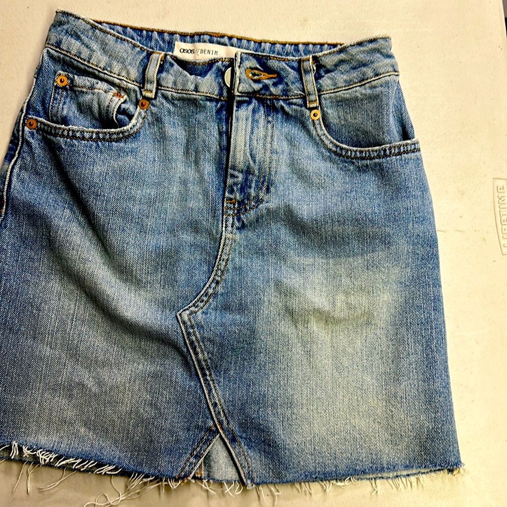 ASOS denim mini skirt